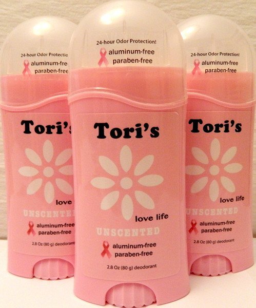 Tori's (aluminum-free and paraben-free) deodorant for women that works!